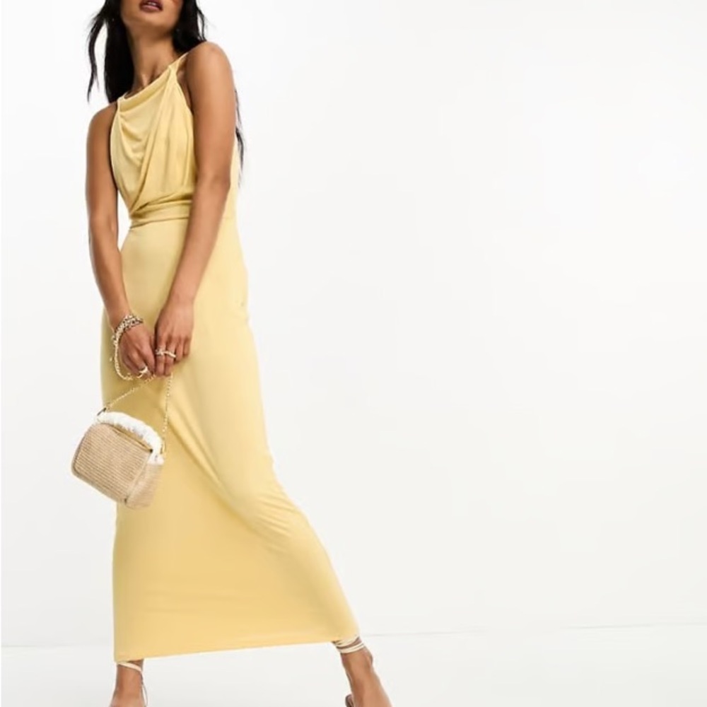 Elegant Yellow Maxi Dress
